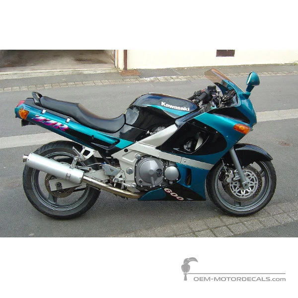 Stickers voor Kawasaki ZZR600 1993 - Groen • Kawasaki OEM Stickers