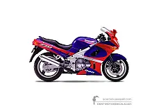 Naklejki do Kawasaki ZZR600 1993 - Fioletowy • Kawasaki Naklejki OEM