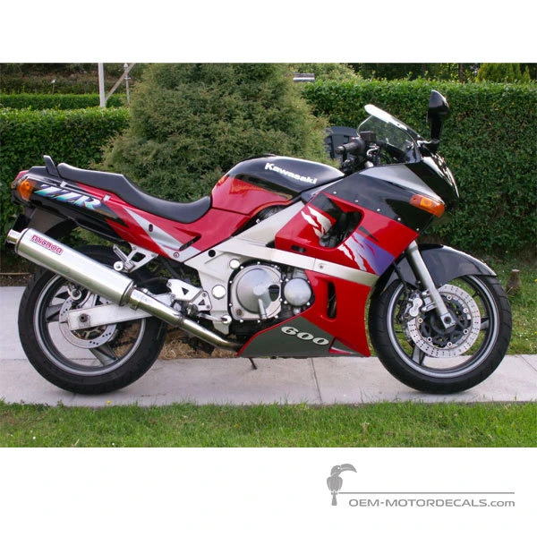 Decals for Kawasaki ZZR600 1994 - Red • Kawasaki OEM Decals