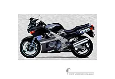 Autocollants pour Kawasaki ZZR600 1995 - Ebony • Kawasaki Autocollants OEM