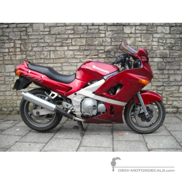 Autocollants pour Kawasaki ZZR600 1997 - Rouge • Kawasaki Autocollants OEM