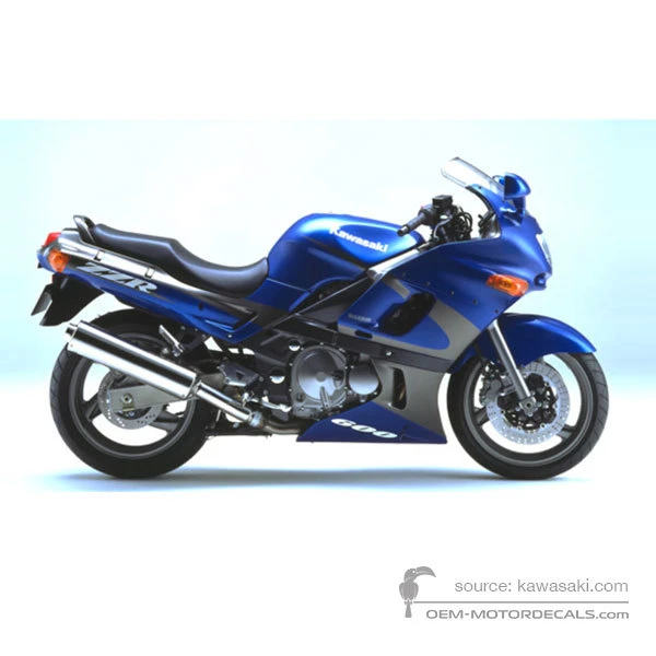 Aufkleber für Kawasaki ZZR600 2002 - Blau • Kawasaki OEM-Aufkleber