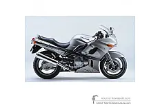 Adesivi per Kawasaki ZZR600 2002 - Argento • Kawasaki Adesivi OEM