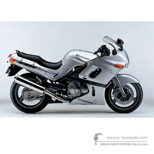 Autocollants pour Kawasaki ZZR600 2003 - Argent • Kawasaki Autocollants OEM