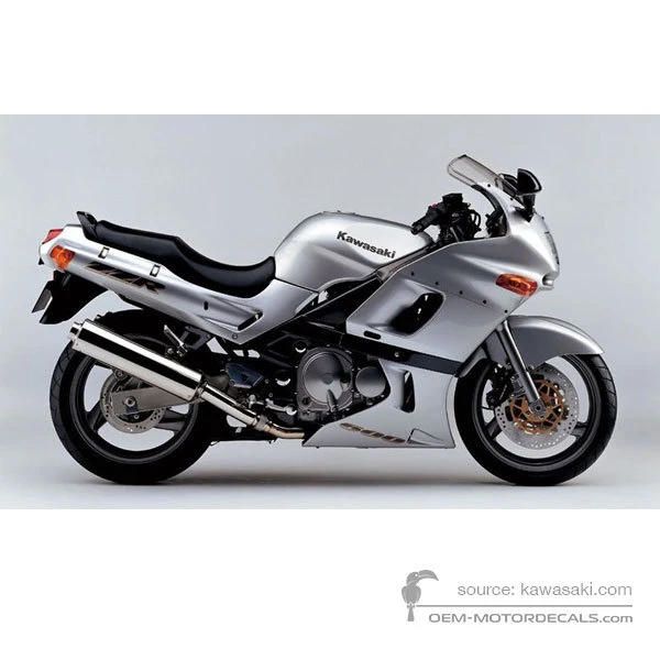 Autocollants pour Kawasaki ZZR600 2004 - Argent • Kawasaki Autocollants OEM