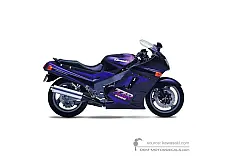 Naklejki do Kawasaki ZZR1100 1991 - Fioletowy • Kawasaki Naklejki OEM
