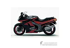 Adesivi per Kawasaki ZZR1100 1992 - Rosso • Kawasaki Adesivi OEM
