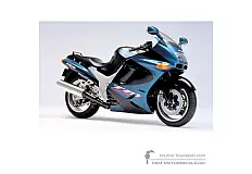 Autocollants pour Kawasaki ZZR1100 1993 - Vert • Kawasaki Autocollants OEM