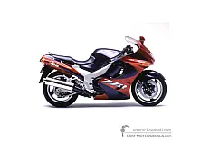 Naklejki do Kawasaki ZZR1100 1993 - Pomarańczowy • Kawasaki Naklejki OEM
