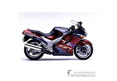 Adesivi per Kawasaki ZZR1100 1994 - Rosso • Kawasaki Adesivi OEM