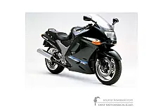 Autocollants pour Kawasaki ZZR1100 1996 - Vert • Kawasaki Autocollants OEM