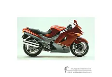 Stickers voor Kawasaki ZZR1100 1998 - Rood • Kawasaki OEM Stickers