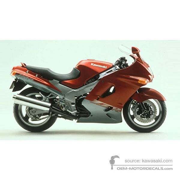 Aufkleber für Kawasaki ZZR1100 1998 - Rot • Kawasaki OEM-Aufkleber