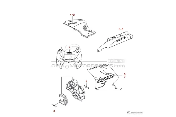 Kawasaki ZZR1100 2001 - Czerwony