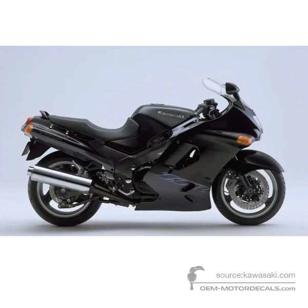 Naklejki do Kawasaki ZZR1100 1999 - Czarny • Kawasaki Naklejki OEM