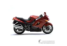 Decals for Kawasaki ZZR1100 1999 - Red • Kawasaki OEM Decals