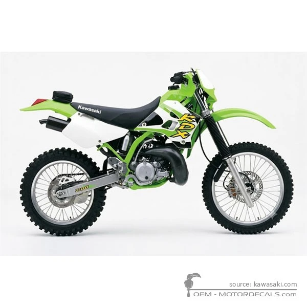 Stickers voor Kawasaki KDX200 1999 • Kawasaki OEM Stickers