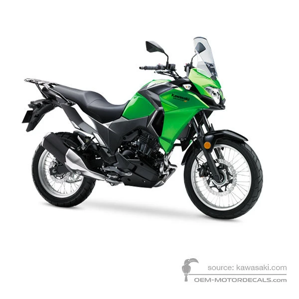 Stickers voor Kawasaki KLE300 VERSYSX 2017 - Groen • Kawasaki OEM Stickers