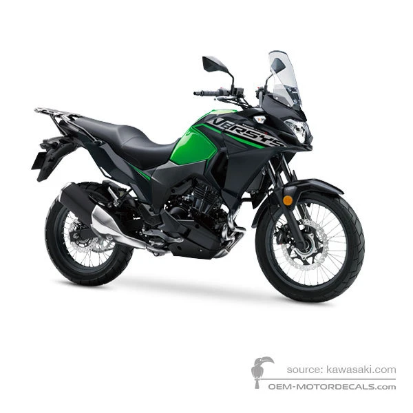 Stickers voor Kawasaki KLE300 VERSYSX 2023 - Groen • Kawasaki OEM Stickers