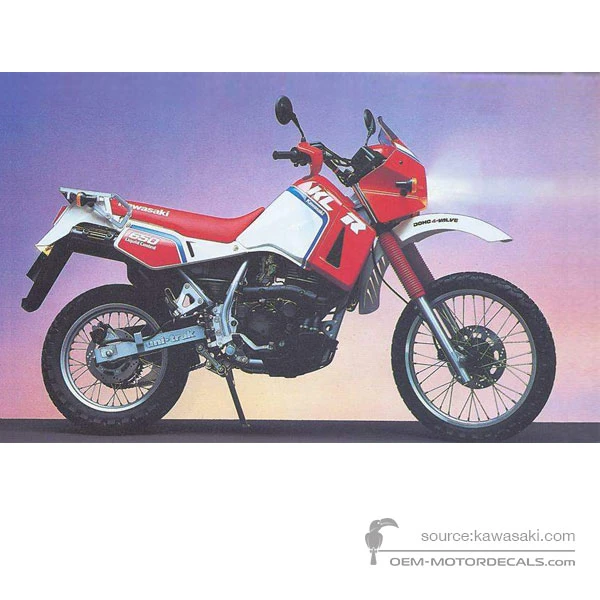 Aufkleber für Kawasaki KLR650 1987 - Weiss • Kawasaki OEM-Aufkleber