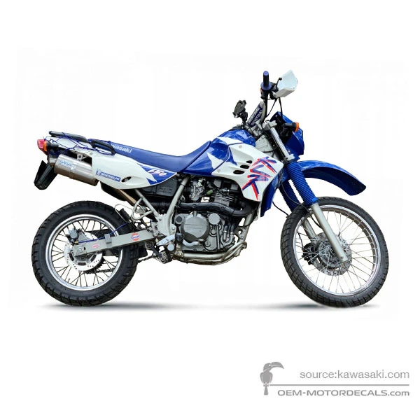 Naklejki do Kawasaki KLR650 1996 - Niebieski • Kawasaki Naklejki OEM