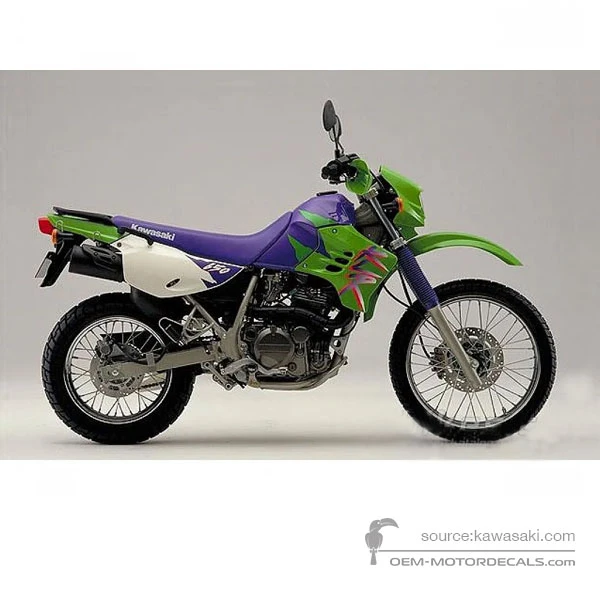 Decals for Kawasaki KLR650 1996 - Green • Kawasaki OEM Decals