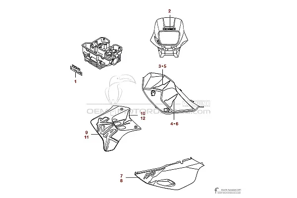 Kawasaki KLR650 1998 - Czerwony