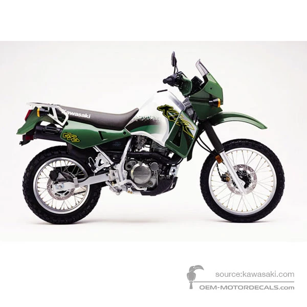Naklejki do Kawasaki KLR650 2001 - Zielony • Kawasaki Naklejki OEM