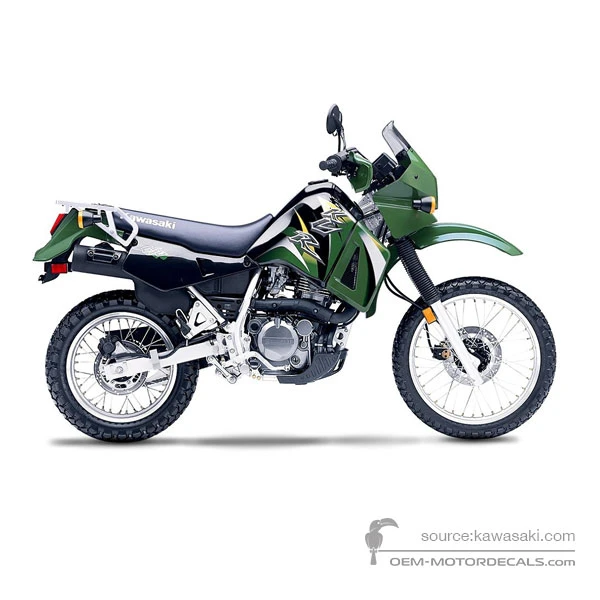 Adesivi per Kawasaki KLR650 2002 - Verde • Kawasaki Adesivi OEM