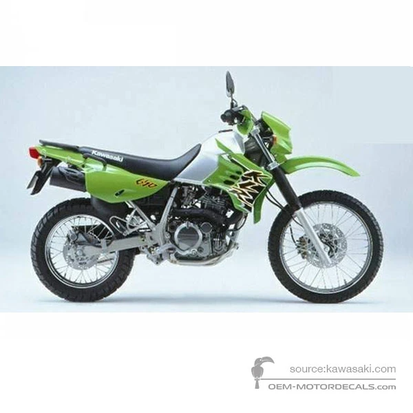 Decals for Kawasaki KLR650 2002 - Silver • Kawasaki OEM Decals