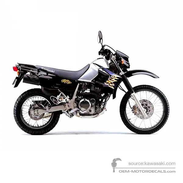 Naklejki do Kawasaki KLR650 2003 - Srebrny • Kawasaki Naklejki OEM