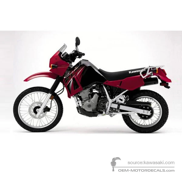 Naklejki do Kawasaki KLR650 2005 - Czerwony • Kawasaki Naklejki OEM