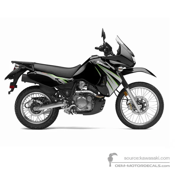 Naklejki do Kawasaki KLR650 2009 - Ebony • Kawasaki Naklejki OEM