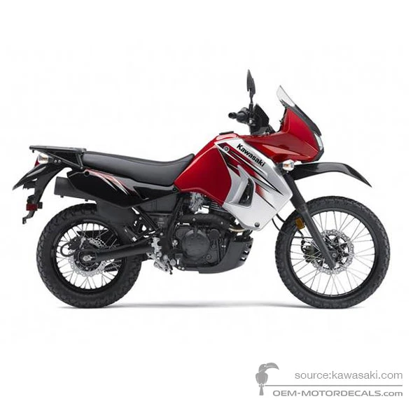 Stickers voor Kawasaki KLR650 2012 - Rood • Kawasaki OEM Stickers