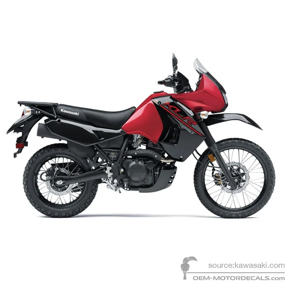 Naklejki do Kawasaki KLR650 2017 - Czerwony • Kawasaki Naklejki OEM
