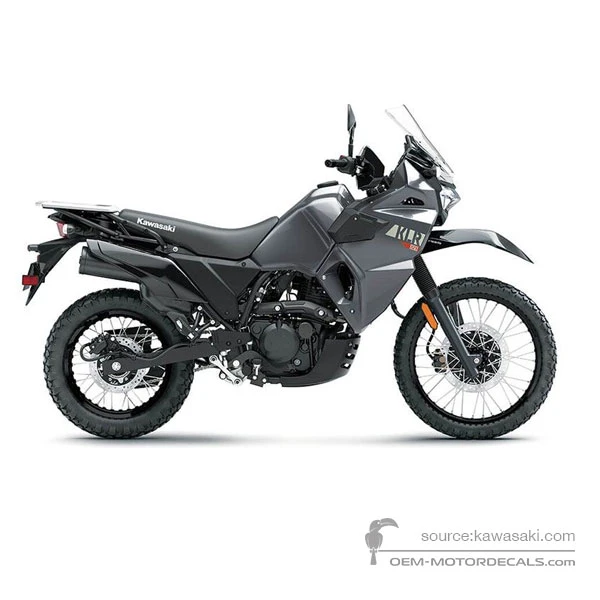 Adesivi per Kawasaki KLR650 2023 - Grigio • Kawasaki Adesivi OEM