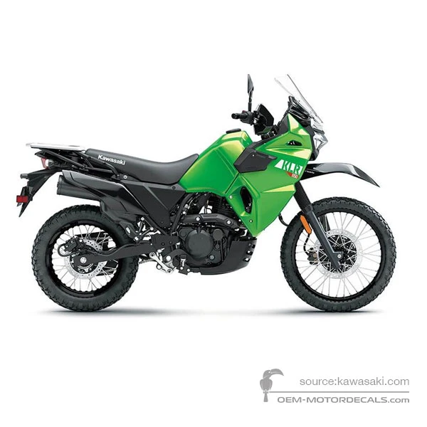 Pegatinas para Kawasaki KLR650 2023 - Verde • Kawasaki Pegatinas OEM