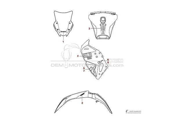 Kawasaki KLR650 2025 - Wit