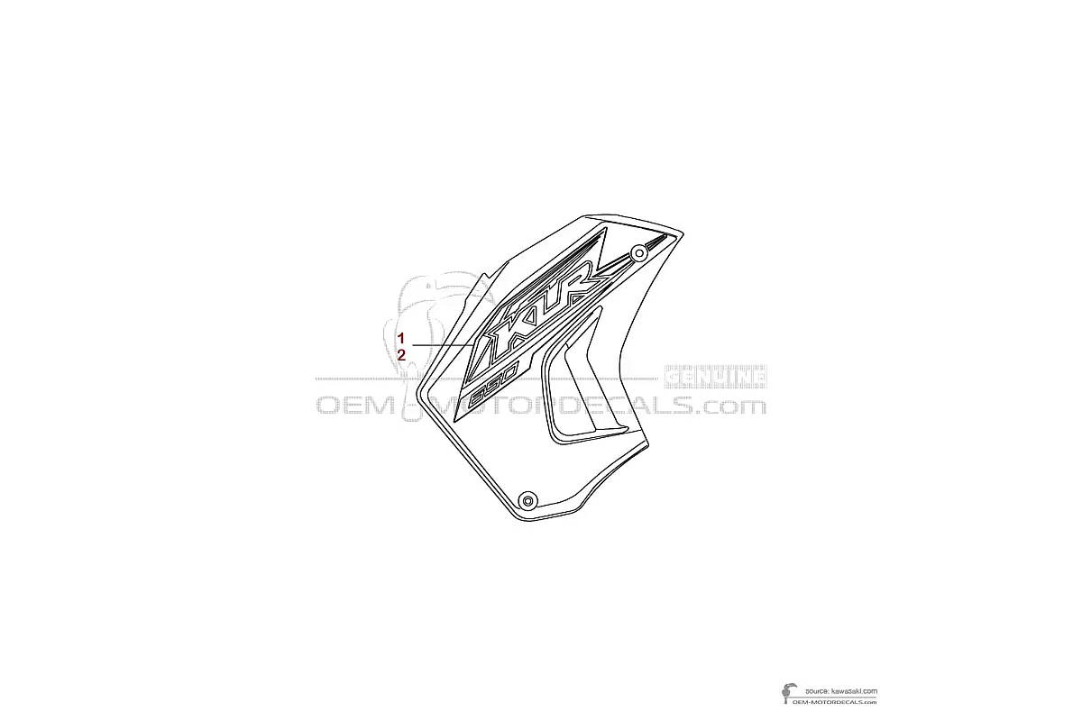 Naklejki do Kawasaki KLR650 CAMO 2018 - Szary • Kawasaki Naklejki OEM