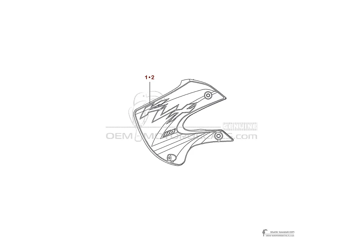 Adesivi per Kawasaki KLX110 2002 - Verde • Kawasaki Adesivi OEM