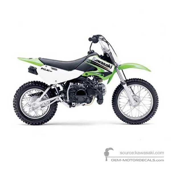 Adesivi per Kawasaki KLX110 2003 - Verde • Kawasaki Adesivi OEM
