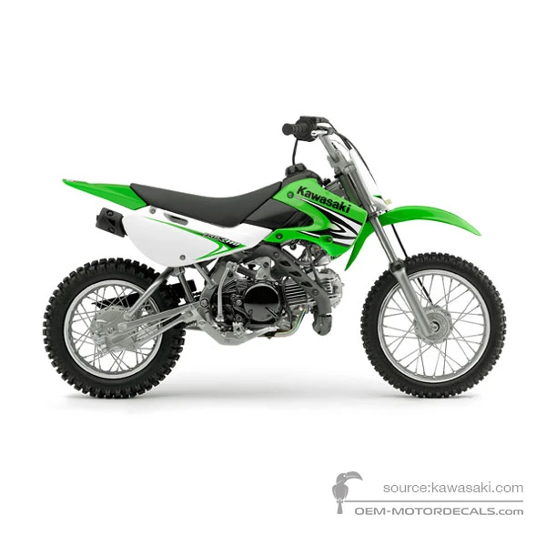 Decals for Kawasaki KLX110 2008 - Green • Kawasaki OEM Decals