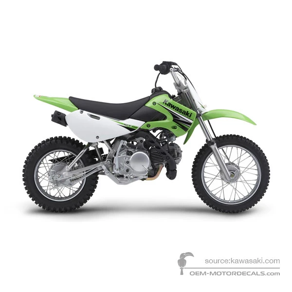 Naklejki do Kawasaki KLX110 2009 - Zielony • Kawasaki Naklejki OEM