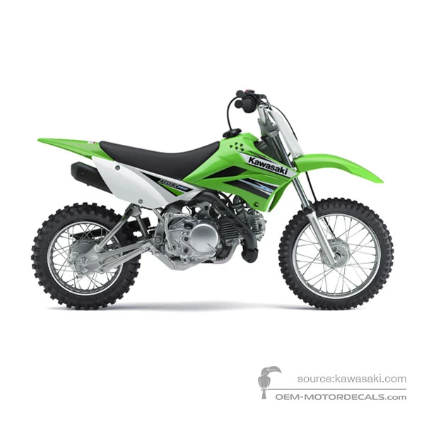 Stickers voor Kawasaki KLX110 2011 - Groen • Kawasaki OEM Stickers