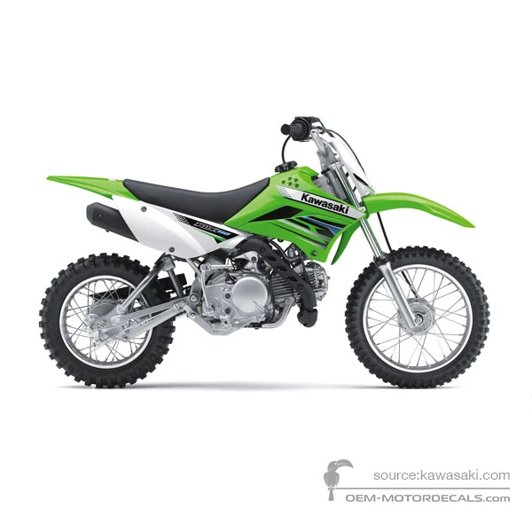 Adesivi per Kawasaki KLX110 2012 - Verde • Kawasaki Adesivi OEM