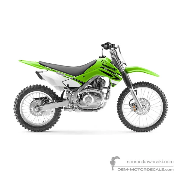 Naklejki do Kawasaki KLX140 2008 - Zielony • Kawasaki Naklejki OEM