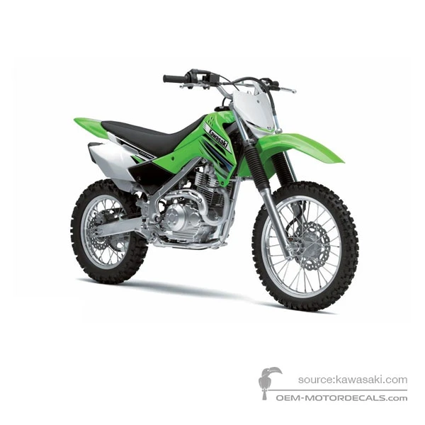 Stickers voor Kawasaki KLX140 2012 - Groen • Kawasaki OEM Stickers