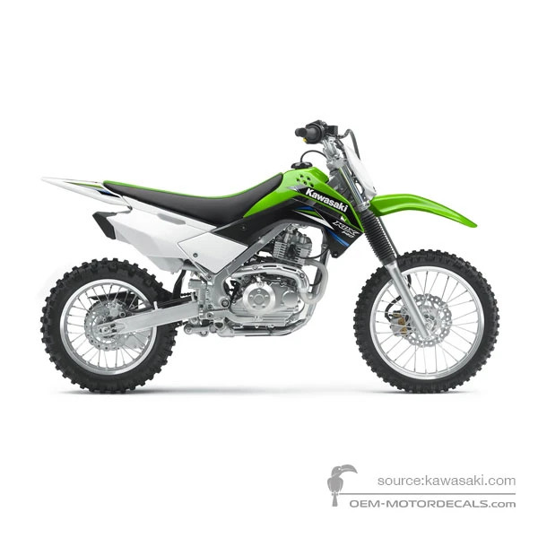 Naklejki do Kawasaki KLX140 2014 - Zielony • Kawasaki Naklejki OEM