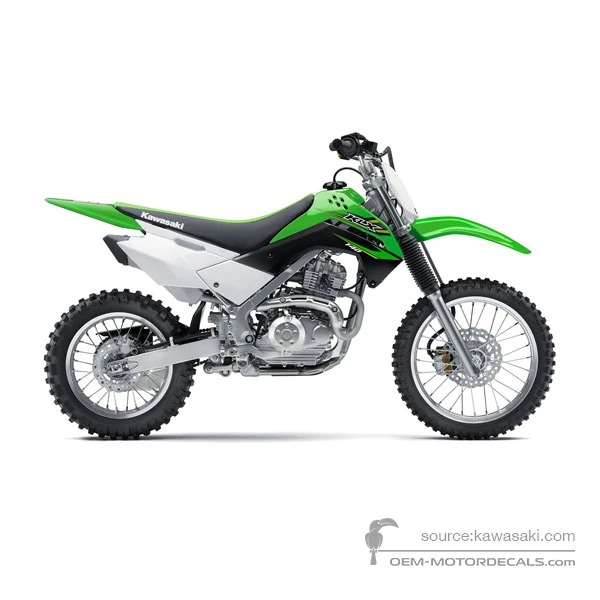 Naklejki do Kawasaki KLX140 2017 - Zielony • Kawasaki Naklejki OEM