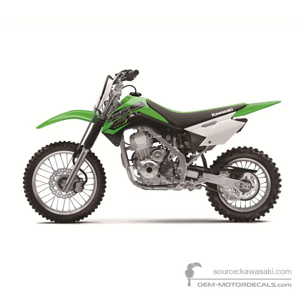 Adesivi per Kawasaki KLX140 2019 - Verde • Kawasaki Adesivi OEM
